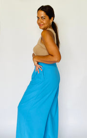 PLEATED WIDE LEG TROUSERS - Good Dress Miami