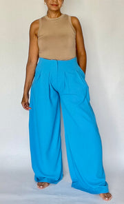 PLEATED WIDE LEG TROUSERS - Good Dress Miami