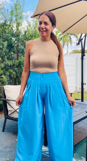 PLEATED WIDE LEG TROUSERS - Good Dress Miami