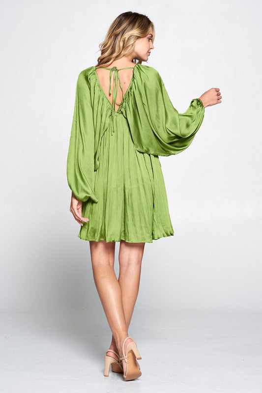 Satin Green Dress - Good Dress Miami